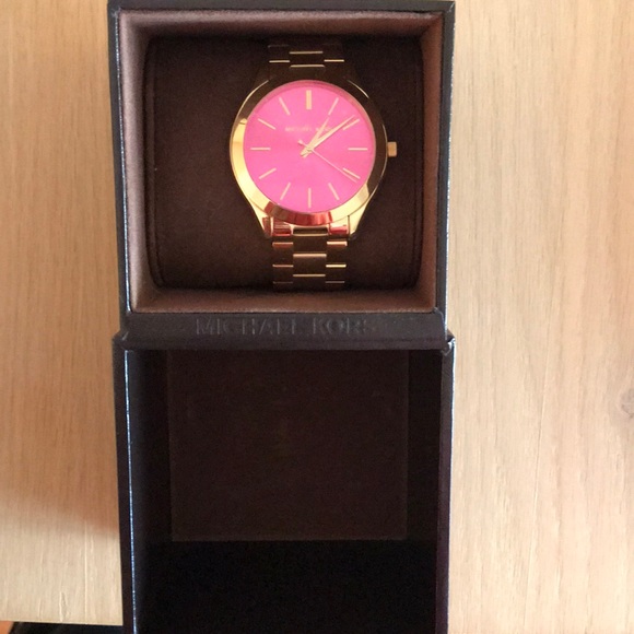 Michael Kors Gold Watch with Pink Face main image 5